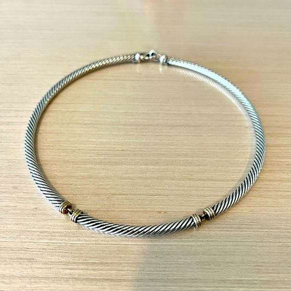 David Yurman Classic Cable Metro Choker Necklace - Picture 1 of 3
